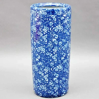 Image of M S L Blue and White Flowers Umbrella Stand, One Size