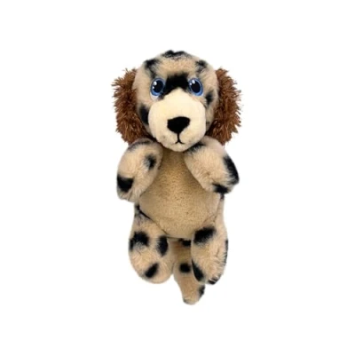 Image of KONG Comfort Pups Low Stuffing Plush Fur and Crinkly Noise with Squeaker (Medium, Spot)