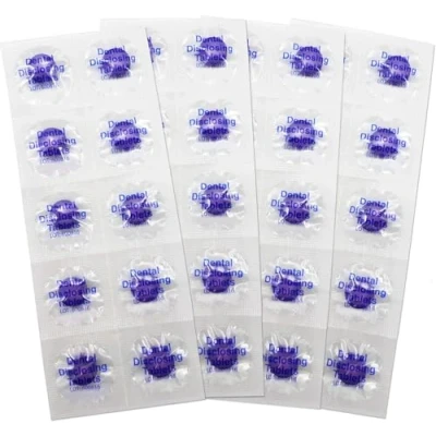 Image of Disclosing Tablets Set of 40 Two Tone Plaqsearch Chews Shows Plaque on Teeth