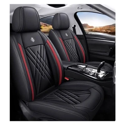 Image of MFKFragrance Car Cover Seats Full Set for MG ZS MG4 MG5 EV 2022 2023 2024, Waterproof Seat Covers, Leather Cushion Protectors, Airbag Compatible (Color : E)
