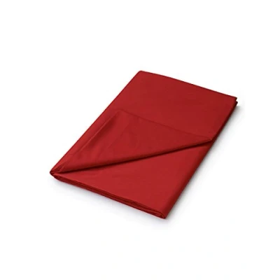 Image of Helena Springfield Plain Dye Percale 50/50 Flat Sheet, Double, Red