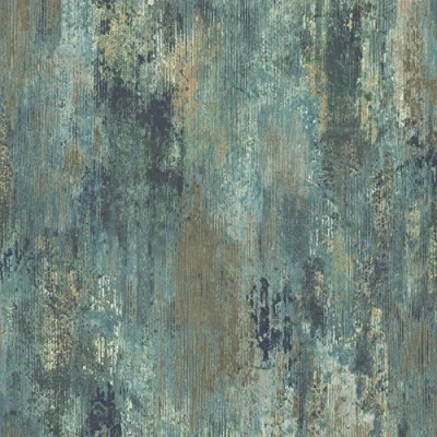 Image of Grandeco Vincenzo Distressed Luxury Italian Plaster Green Wallpaper