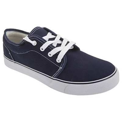 Image of Classic Retro Canvas Lace Deck Shoes In 3 Colours (10, Navy)