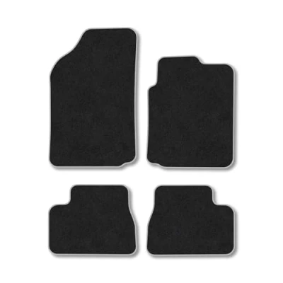 Image of Car Mats Compatible with Citroen C3 (2002 2010) Tailored Fit Grey Carpet Floor Set Accessory Custom 4 Pieces Anti Slip Backing &amp; Binding Trim Edge