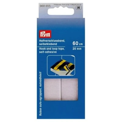 Image of Prym Hook and Loop Tape, White, Self Adhesve 0.79&quot; White 23.62&quot;