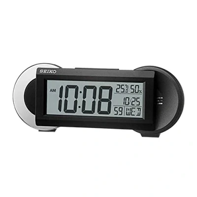 Image of SEIKO Digital Desk Clock Black Case QHL071K