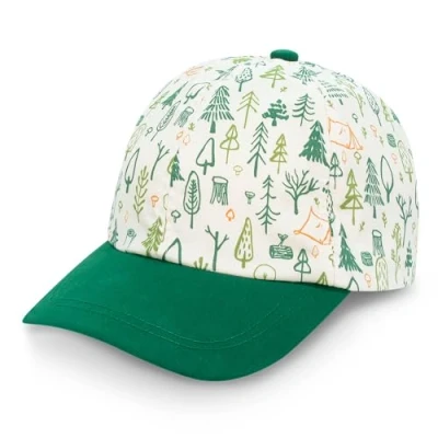 Image of JAN &amp; JUL Boys&#039; Cotton Baseball Cap for Summer, Lightweight Trucker Hat Kids (Camp Grove, Size XL)