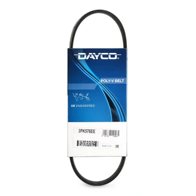Image of 9675874180 V ribbed belt DAYCO 3PK576EE 576,0mm 3 CITROËN: C1 II, Grand C4 Spacetourer, C3 VAUXHALL: Combo Mk4 MPV, Grandland X