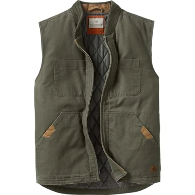 Image of Legendary Whitetails Men&#039;s Canvas Cross Trail Vest, Charcoal, L