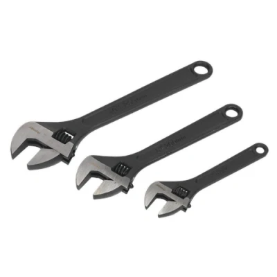 Image of Sealey Premier Adjustable Wrench Set 3pc Rust Resistant