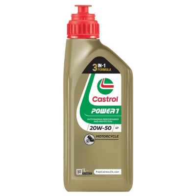 Image of Castrol POWER1 4T 20W 50 Motorcycle Oil 1L