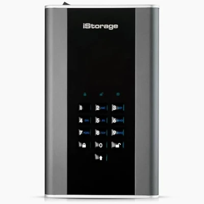 Image of iStorage diskAshur DT2 22 TB Secure Encrypted Desktop Hard Drive FIPS Level 2 Password protected Dust/Water Resistant