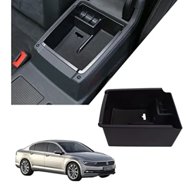 Image of Storage Box Organiser Holder Centre Console Armrest for Magotan B8 Passat Variant 2016 2023 / Arteon 2 2018