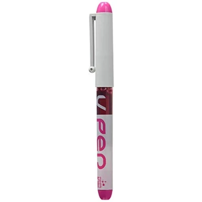 Image of Pilot VPen Disposable Fountain Pen White Barrel 0.58 mm Tip Pink, Box of 12