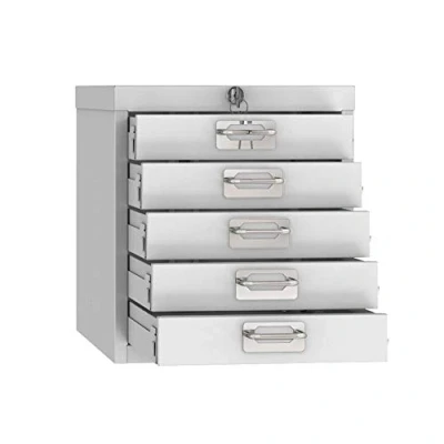 Image of Phoenix Safe Company MD0304G 5 drawer Multi Cabinet MD Series Key Lock Grey Powder Coated Finish 21.5 Litres 8kg