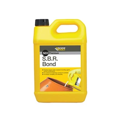 Image of Everbuild 503 Premium S.B.R. Bond Admixture Water Resistant Bonding Agent White 2.5 litre