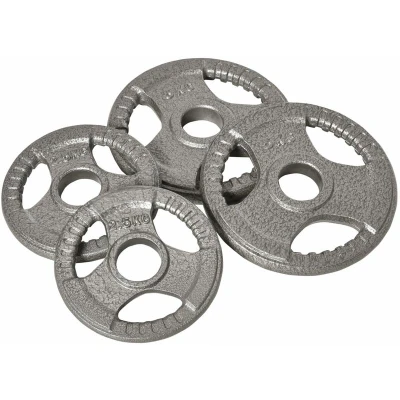 Image of HOMCOM Set of 4 Weight Plate for 2&quot;/5cm hole Dumbbell Handle Bar 15kg Plates Barbell 2 x 5kg, 2.5kg