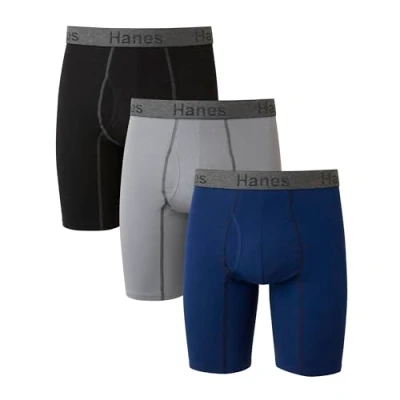 Image of Hanes Men&#039;s 3 Pack Comfort Flex Fit Ultra Soft Stretch Boxer Brief, Available in Regular, Long Leg Assorted Pack, S (Pack of 3)