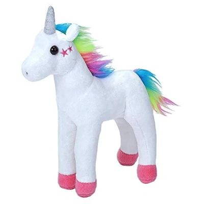 Image of Wild Republic 23182 Cuddly, Fleecy Plushed Unicorn, Cuddlekins Mini Soft Toy, White Stars, 20 cm