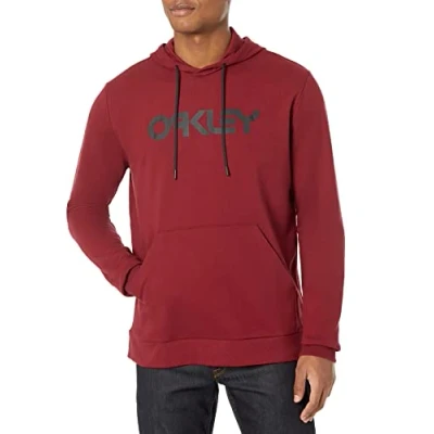 Image of Oakley Unisex&#039;s B1b Pullover Hoodie 2.0 Sweatshirt, Black/Iron Red, S