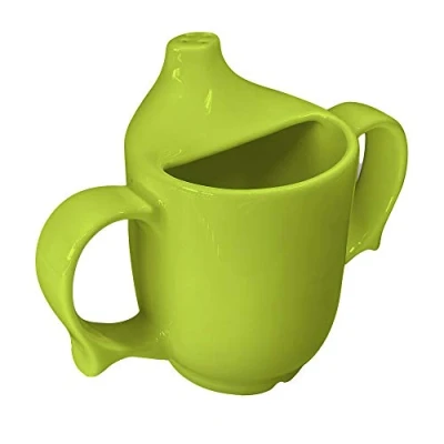 Image of Dignity by Wade Two Handled Drinking Cup Green
