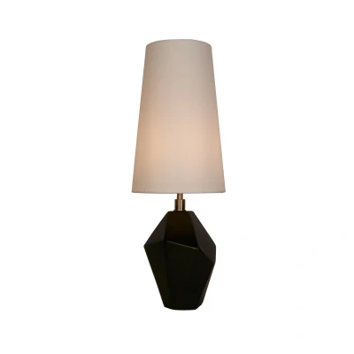 Image of Ape1 Light Table Lamp, Antique Brass Metal Black Resin and Whi
