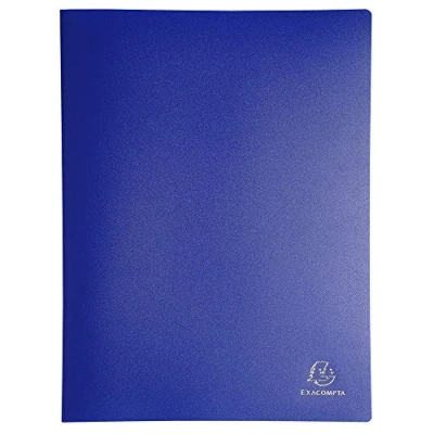 Image of Exacompta Ref. 8830E 1 OPAK document protector 30 smooth crystal pockets 60 views for A4 format dimensions 24 x 32 cm semi rigid polypro cover 8 random colors
