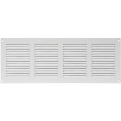 Image of Vent Systems 400 x 150 mm / 16&quot; 6&quot; Inch Air Cover White Metal Return Grill with Built in Pest Guard Screen HVAC for Home Improvement Duct