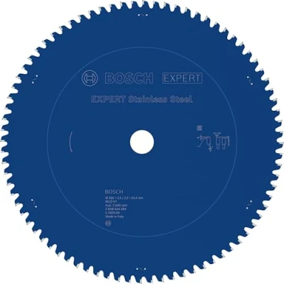 Image of Bosch Accessories 2608644284 EXSLT 80 Tooth Top Precision Circular Saw Blade, 0 V, Blue
