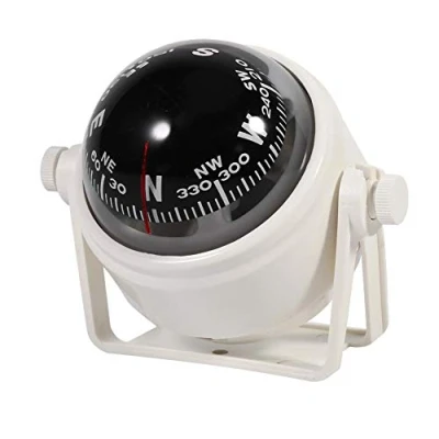 Image of For Boat Compass Multi Purpose Abs Sea Marine Bracket Mount Voyager Outside Replacement Caravan Truck Watercraft(White)