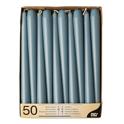 Image of PAPSTAR ITALIA Candlestick Candles, Arctic Blue, Ø 2,2 cm · 25