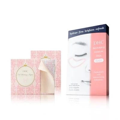 Image of DHC Revitalizing Moisture Strips 6 Applications and Blotting Paper x 2 (100 Sheets 2)