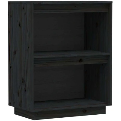 Image of vidaXL Console Cabinet Black 60x34x75 cm Solid Wood Pine