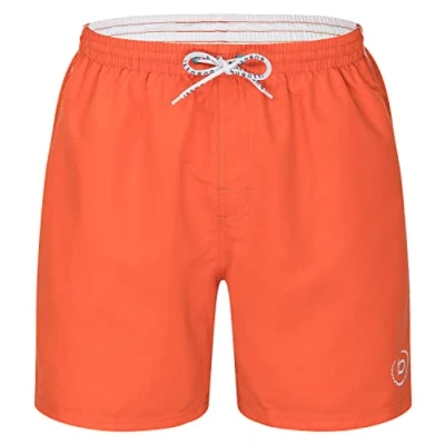 Image of Bugatti® Men&#039;s Swim Shorts Black/Navy/Light Blue, Colour: Orange, M