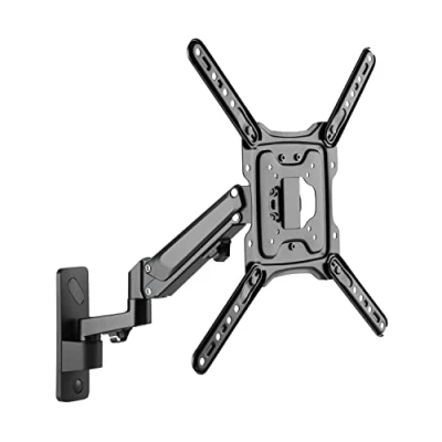 Image of PROPERAV Hydraulic Swing Arm Full Motion TV Bracket, Silver/Grey