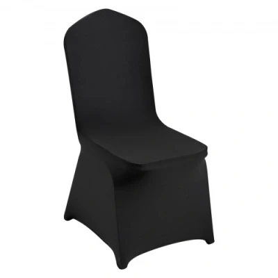 Image of VEVOR Stretch Spandex Folding Chair Covers, Universal Fitted Cover, Removable Washable Protective Slipcovers, for Wedding, Holiday, Banquet, Party, Celebration, Dining (50PCS Black)