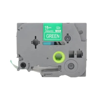 Image of BROVACS 1 Pack White on Green Laminated Label Tape Compatible for Brother P Touch Printer TZ 745 TZe 18mm 3/4&quot; OPA4745