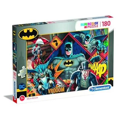Image of Clementoni 29108 Supercolor puzzle Batman 180 pieces Made in Italy, jigsaw for kids