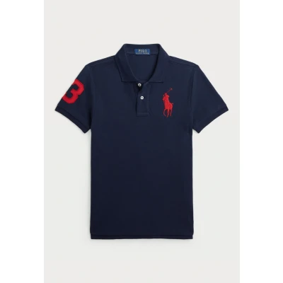 Image of Polo Ralph Lauren SLIM FIT Cotton MESH shirt for kids, Size: 10 12y, Refined navy