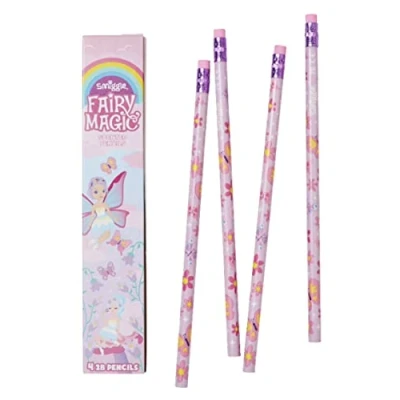 Image of Smiggle Pencils x 4 Pack Scented Wooden With Eraser Top (Fairy Magic)
