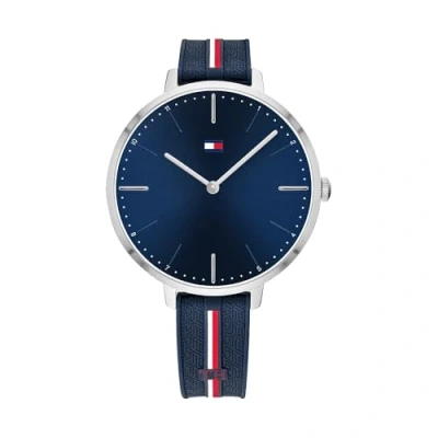 Image of Tommy Hilfiger Analogue Quartz Watch for Women with Navy Blue Silicone Bracelet 1782154