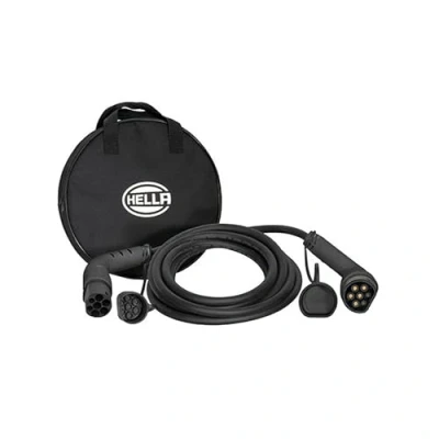 Image of HELLA 8KE 358 255 051 Type 2 Charging Cable 22 kW for EV Electric Cars and Plug in Hybrid 3 phase 32 A 6 Metres Mode Car Black