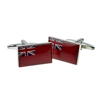 Image of Red Ensign Flag Cufflinks Presented in a Cufflink Box