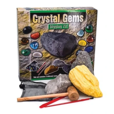 Image of Archaeology Gem Dig Out Kit, Discover a Selection of Shiny Gems in this exciting Excavation Realistic Digging Adventure, Educational History Toys Gift for Children (Large Kit)