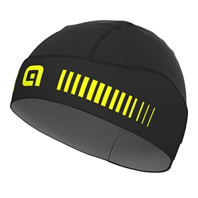 Image of Ale Men&#039;s Klima Under Helmet Headcover, Black/Fluo Yellow, S UK