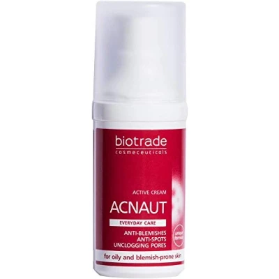 Image of Acnaut Active Cream 30 ml. Suitable for oily, prone and blemished skin with imperfections Vitamins A E by Biotrade