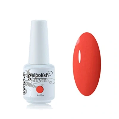 Image of Vishine 8ml Gelpolish Lacquer Color Soak Off UV LED Gel Nail Polish Manicure Orange #1462