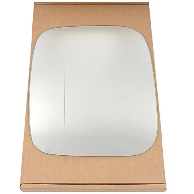 Image of Less4spares Wing Mirror Glass Left Compatible with Mitsubishi Shogun 1999 2006 STICK ON Passenger Near Side Blind Spot