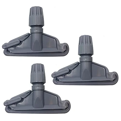 Image of 3 Pack Plastic Kentucky Mop Head Clip for Universal Fitting and Secured Attachment Between Heads Replacement Handle