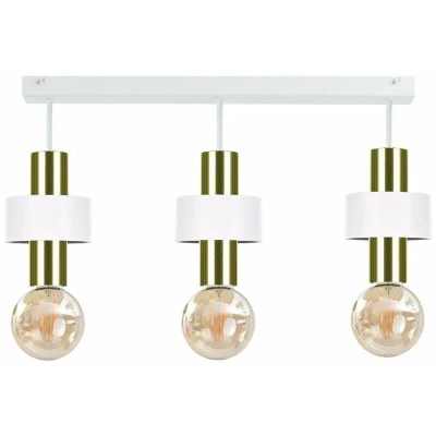 Image of Unica Ceiling Spotlight Bar White, Gold, 60cm, 3x E27